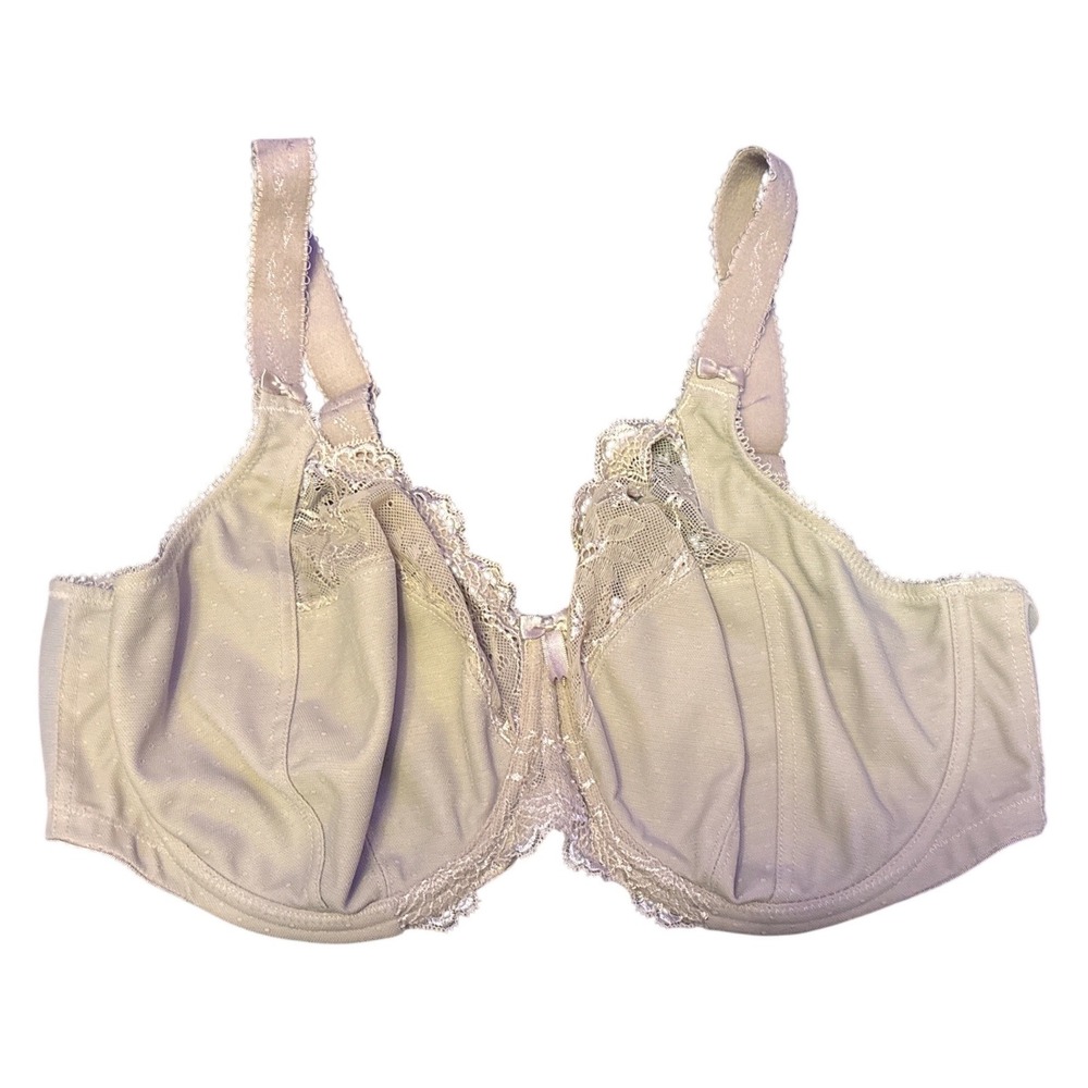 Elomi Womens Beige Full Figure Underwire Lace Bra, 38H